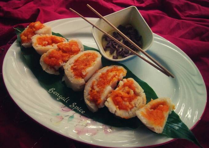 Sweet Coconut Steamed roll 🍛 (My fusion recipe)
