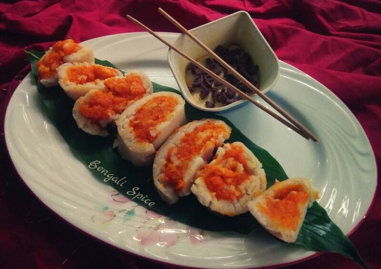 Sweet Coconut Steamed roll 🍛 (My fusion recipe)