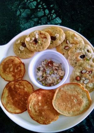 A picture of Banana, Jaggery Pancakes.