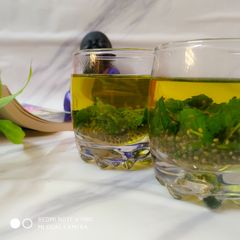A picture of Mint and Chia Seed Drink.