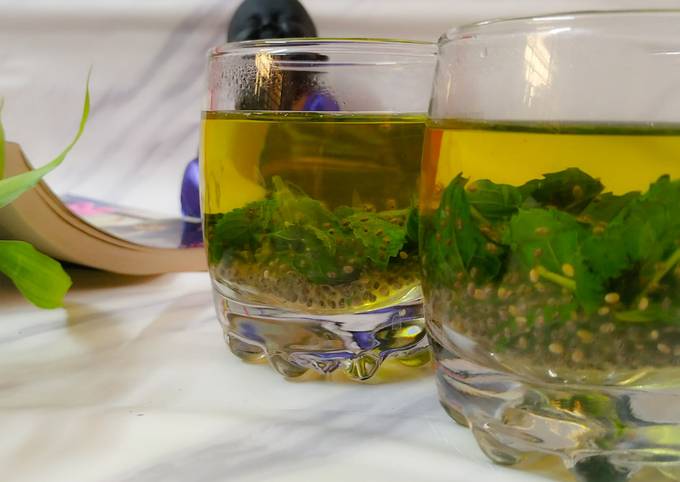 Mint and Chia Seed Drink Recipe