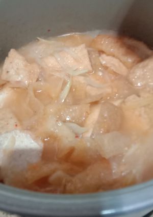Foto resep Lodeh pepaya muda dan tahu