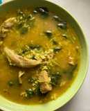 Sopa de secreto ibérico y arroz, con acelgas, cúrcuma y especias Sabor Cookpad