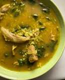 Sopa de secreto ibérico y arroz, con acelgas, cúrcuma y especias Sabor Cookpad
