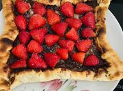 Una foto de pizza nutella