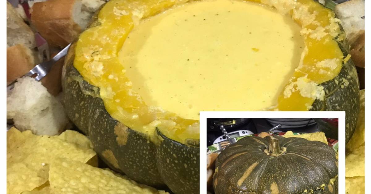 Fondue de queso y ahuyama (zapallo) Receta de Maria Luisa Aguilar Cookpad