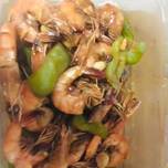 Sauted shrimp with bell pepper