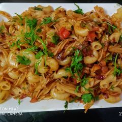 A picture of Macaroni pasta masala.