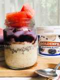Mix Berry Overnight Oats with Watermelon