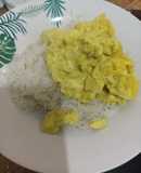 Pollo al curry 4 ingredientes