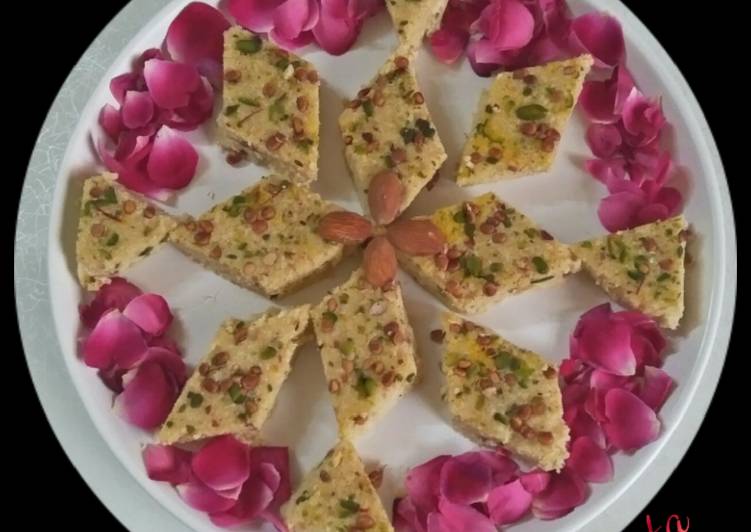 Simple Way to Make Homemade Apple Mawa Burfi