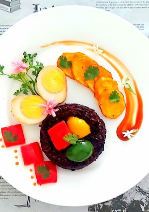 Hình của món Bữa sáng nhanh gọn lẹ với bí ngòi vàng.