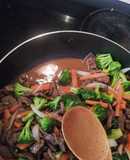 Bisteck de res con verduras a mi estilo