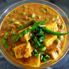 Peas Paneer Curry A picture of Peas Paneer Curry.