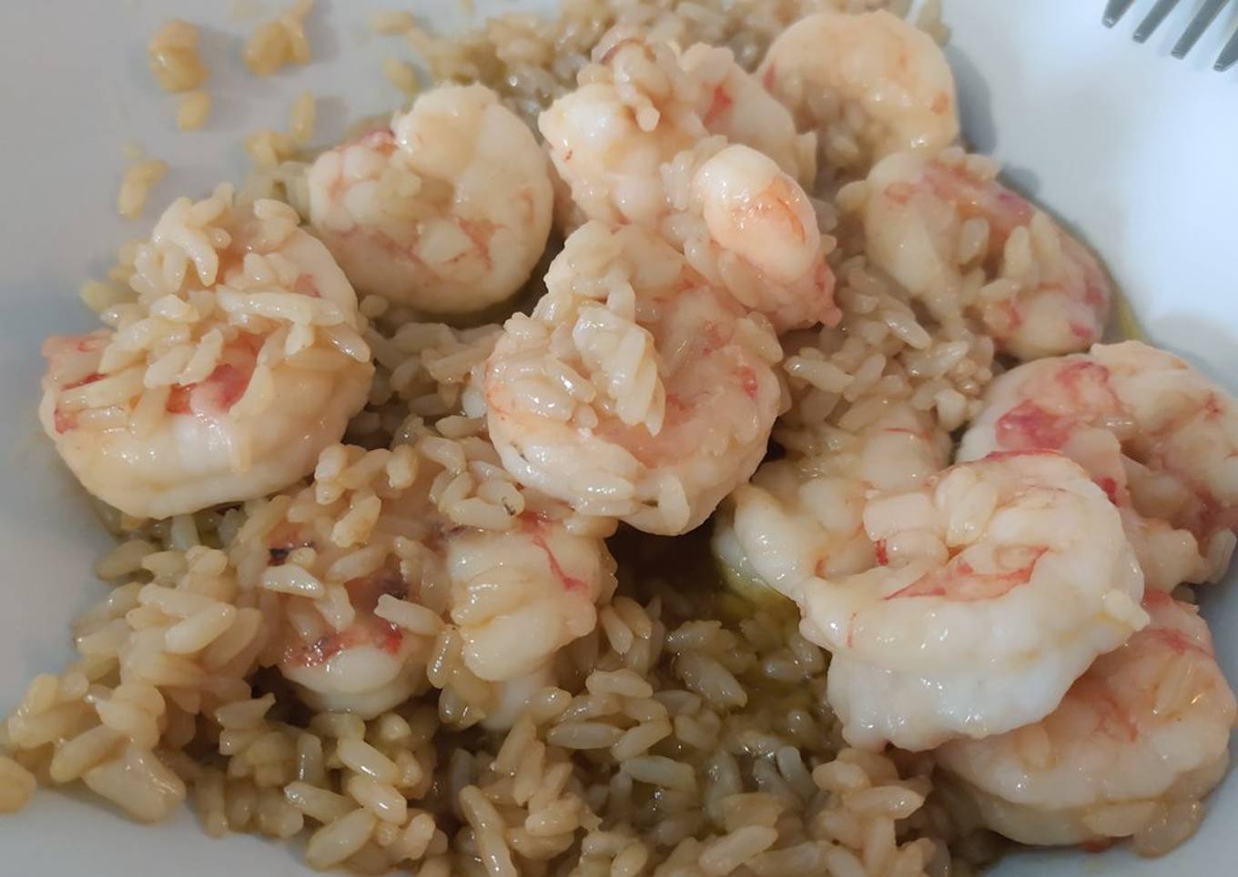 Arroz Integral con Colas de Langostino