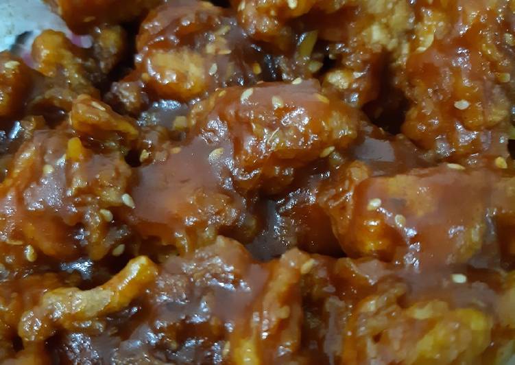 Resep Spicy Honey Chicken (Korean Fried Chicken) yang Lezat