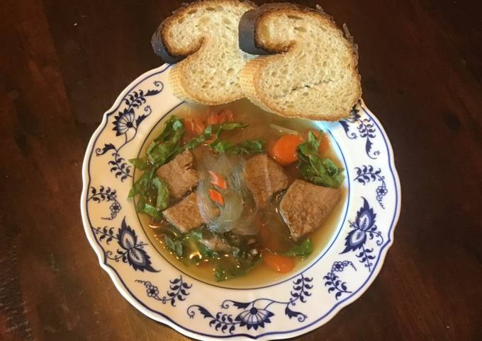 California Farm Beef Broth Swiss Chard Soup