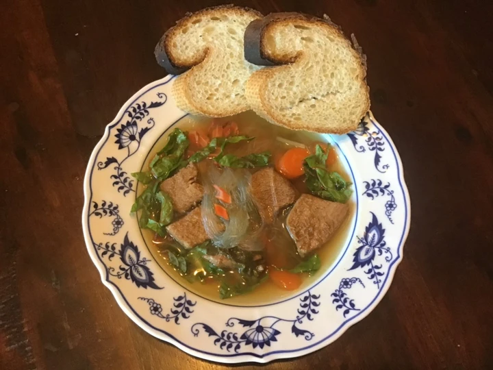 Recipe California Farm Beef Broth Swiss Chard Soup the Perfect Delicious