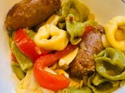 A picture of tortellini sauce