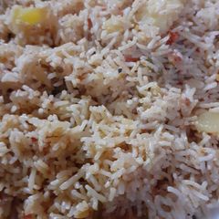 Alu ki tahri in biryani style A picture of Alu ki tahri in biryani style.