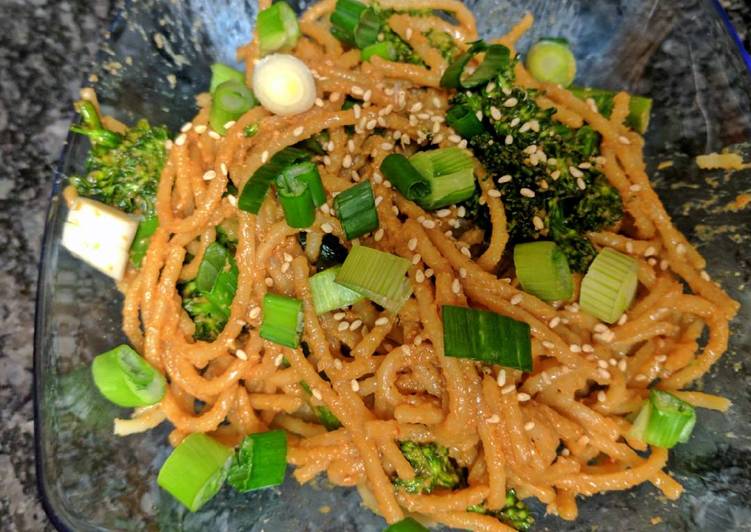 Steps to Make Favorite Sesame Peanut noodles, spicy