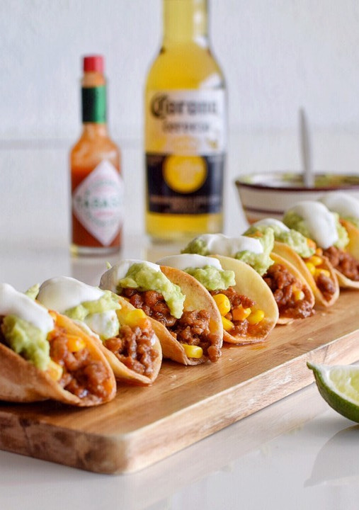 Una foto de Mini Tacos 🌮 Mexicanos con Carne picada