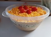 A picture of mayonnaise pea salad