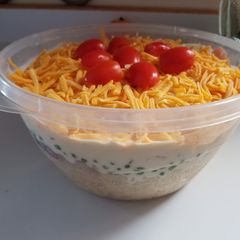 A picture of Layered Pasta Salad.