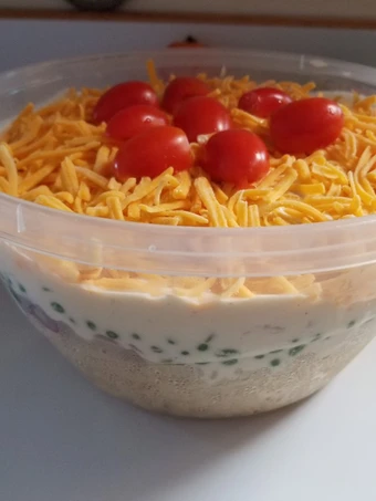 Easy Way Make Recipe Layered Pasta Salad that is Can Pamper Your Tongue, Really Delicious}