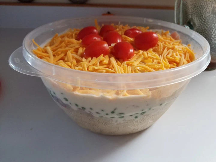 Easy Way Make Recipe Layered Pasta Salad that is Can Pamper Your Tongue, Really Delicious}