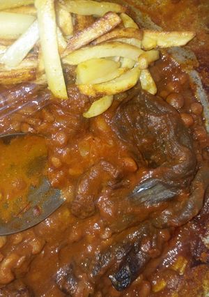 عکسی از دستور خورشت قیمه بادمجان با آلو