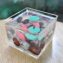 A picture of Kingyo (goldfish) Kanten; Wagashi.