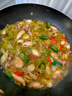 Foto resep Tumis Cumi & Labu Siam | Oseng2 Cumi Asin & Labu Siam