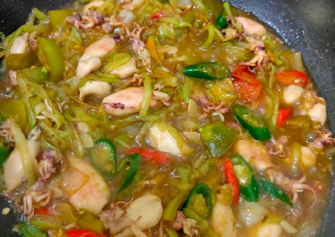 Tumis Cumi & Labu Siam | Oseng2 Cumi Asin & Labu Siam