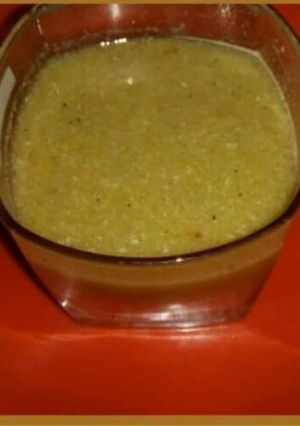 A picture of Orange juice ki khatti mithi thandai.