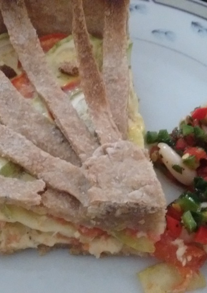 Una foto de Tarta de zucchini, tomate y queso