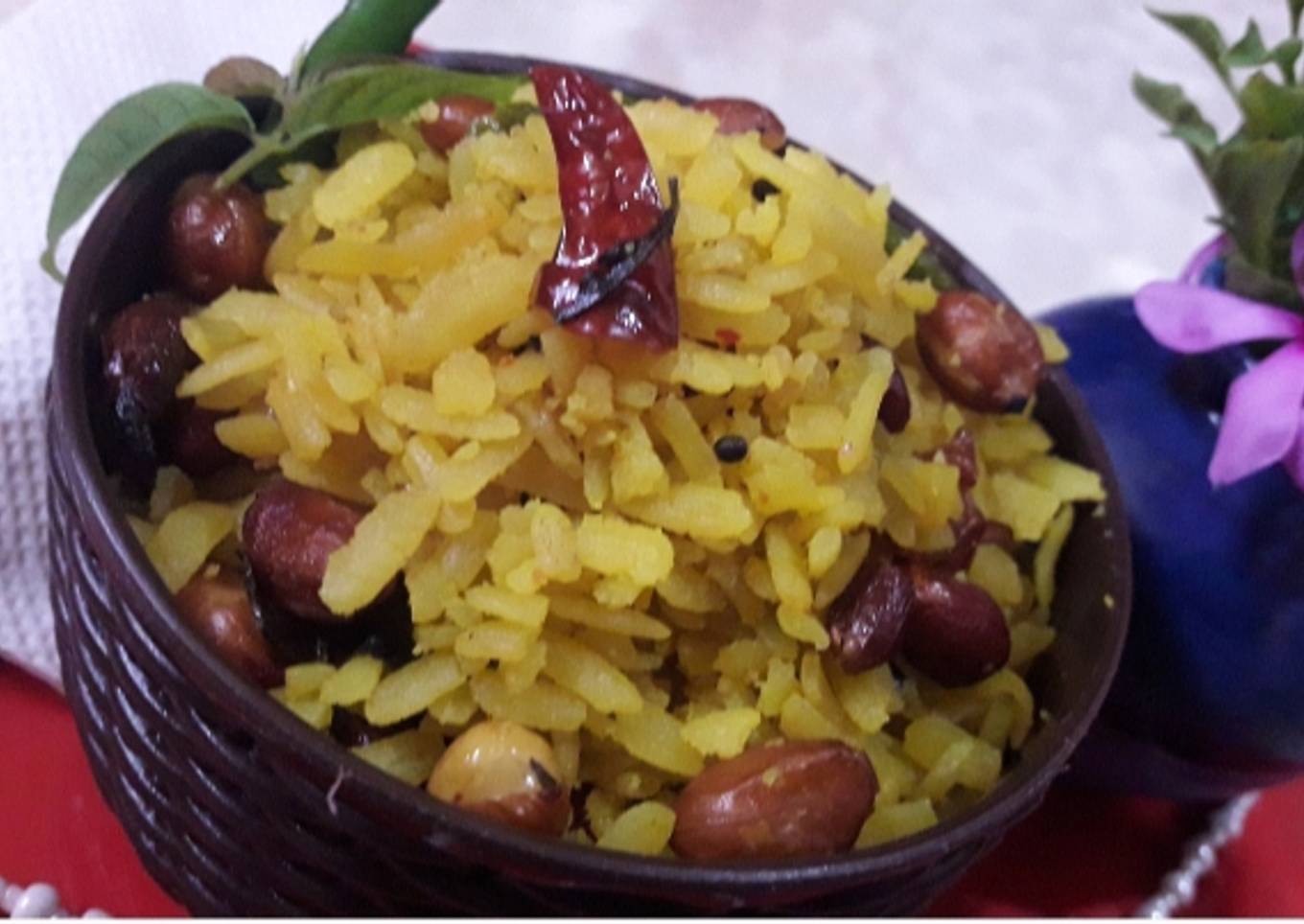 Peanut Onion Poha