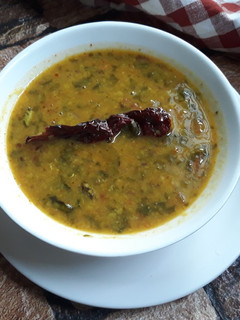 A picture of Radish Greens Dal| Mooli ke pattewali dal.