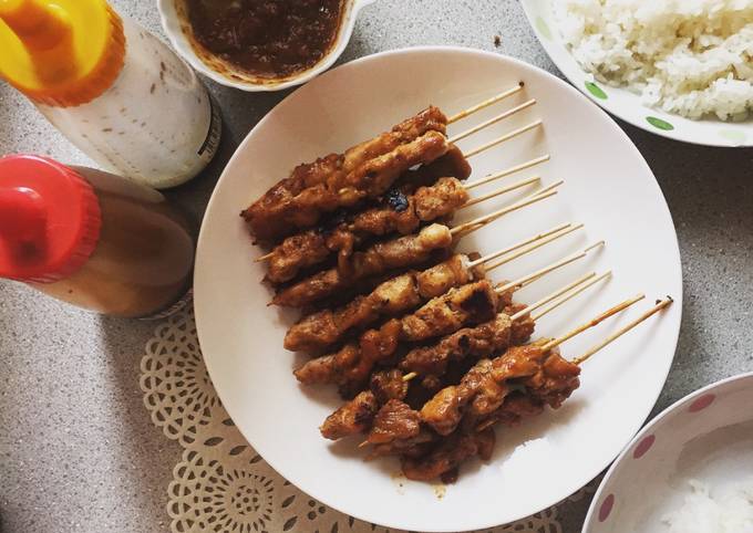 Sate ayam bakar teflon