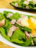Salad Cải Bó Xôi - Trứng Chần Sốt Dầu-Giấm-MậtOng
