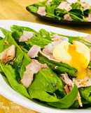 Salad Cải Bó Xôi - Trứng Chần Sốt Dầu-Giấm-MậtOng