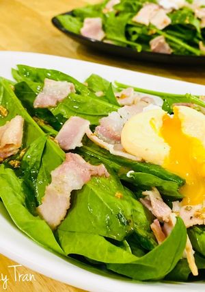 Hình của món Salad Cải Bó Xôi - Trứng ChầnSốt Dầu-Giấm-MậtOng.