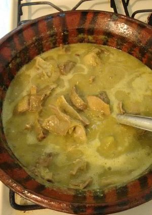 Una foto de Asadura de res en salsa verde