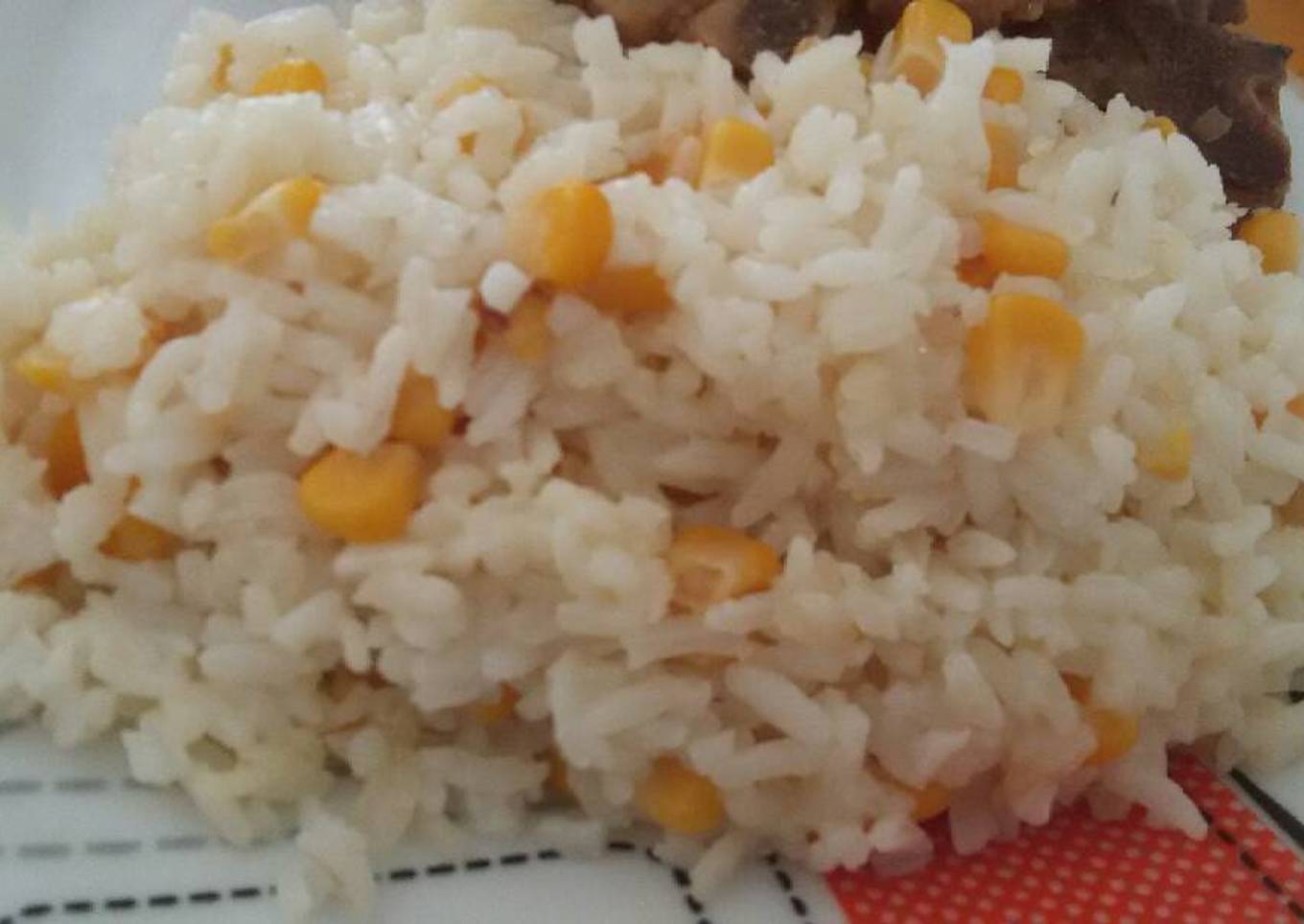 Arroz con crema de leche y choclos dulces