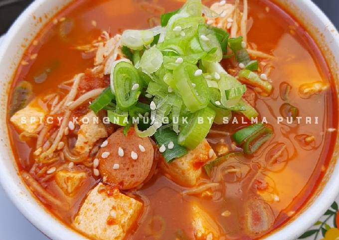 Recipe: Yummy Spicy Kongnamul Guk (Sup Kecambah Korea)