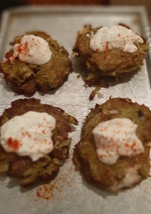 Sajttal töltött brokkolis tócsni recept fotója