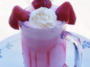 A picture of strawberry milkshake