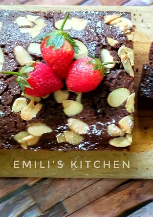 Foto resep Brownies Toping Almond
