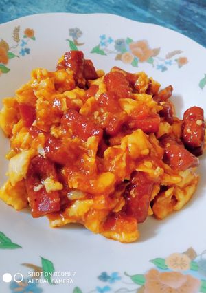 Foto resep Telor sosis tumis pedas alaa amirahabsyie