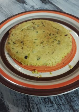 Una foto de Tortilla de garbanzos y brócoli